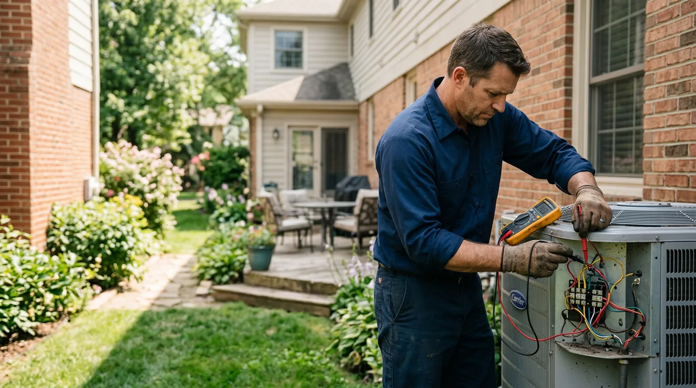 HVAC technician working near Milan, KS